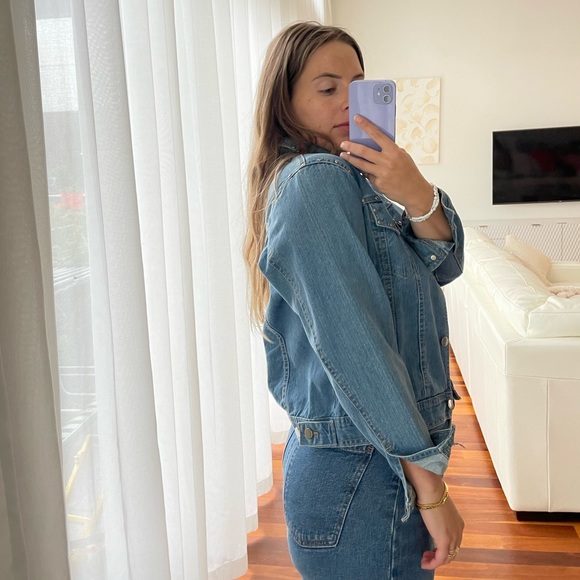 Steele Studded Blue Denim Jacket - Picture 7 of 8